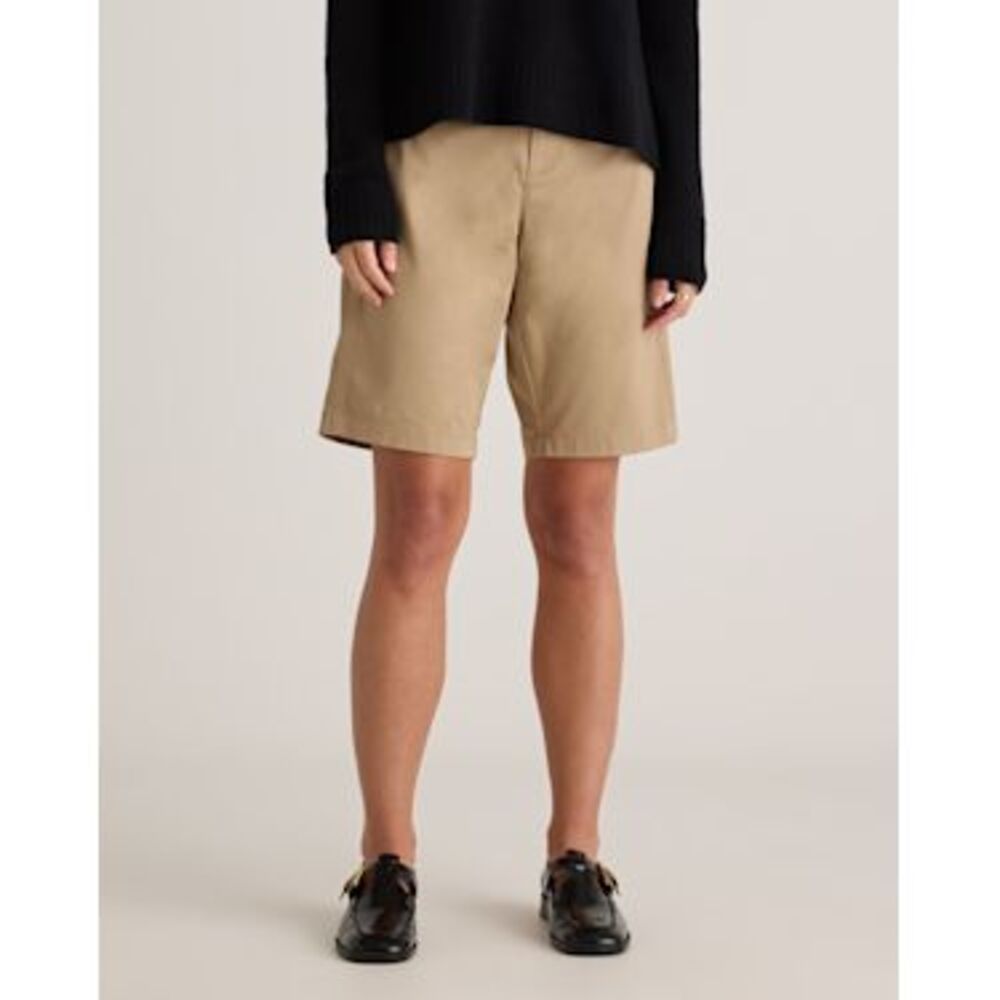 Quince Men Organic Stretch Cotton Chino Bermuda Shorts Tan 10